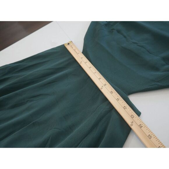 Lulu's Women's Green Back Cutout Ballon Long Sleeve Chiffon Maxi Dress S - Picture 10 of 13